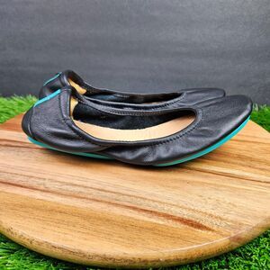 Tieks by Gavrieli Womens Ballerina Flats Slip On Black Leather Casual Size 6